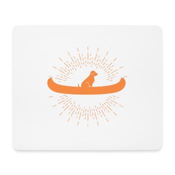 Kanu Hund Kanufahrer Lustige Geschenkidee - Mousepad (Querformat) - Weiß - Vorne