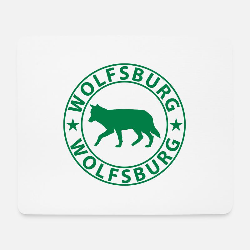 Wolfsburg - Mousepad (Querformat) - Weiß