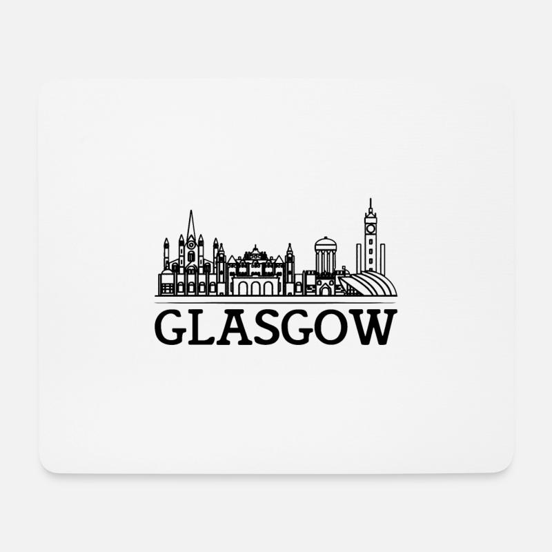 Glasgow - Mousepad (Querformat) - Weiß