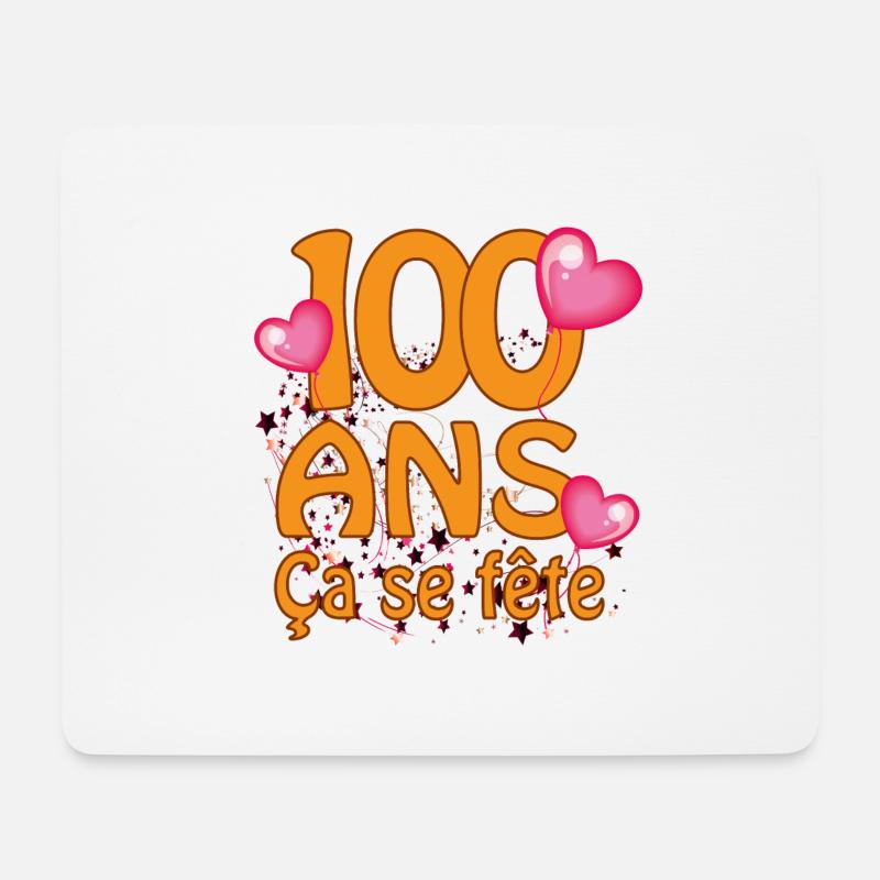 100 Jahre - Mousepad (Querformat) - Weiß