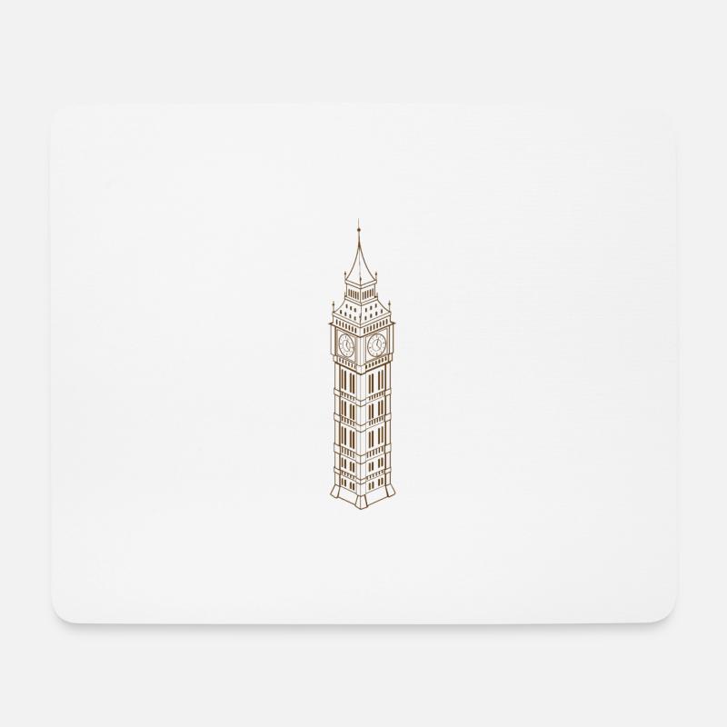 Big Ben Tower - Mousepad (Querformat) - Weiß