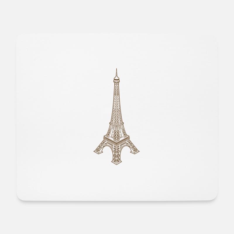 Eiffelturm - Mousepad (Querformat) - Weiß