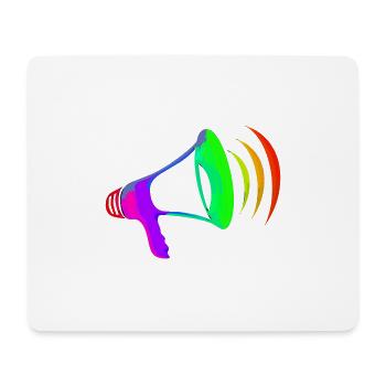 Megaphone colorful - Mouse Pad (horizontal) - white - Front