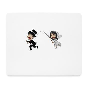 I'am on the Hook - Ich bin am Haken: Hochzeit - Mousepad (Querformat) - Weiß - Vorne