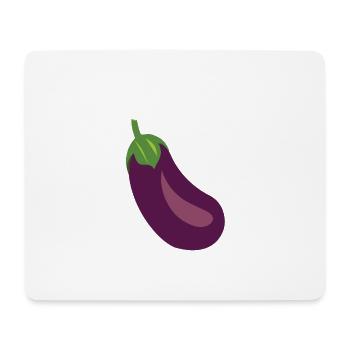 Aubergine drôle - Tapis de souris (format paysage) - blanc - Devant