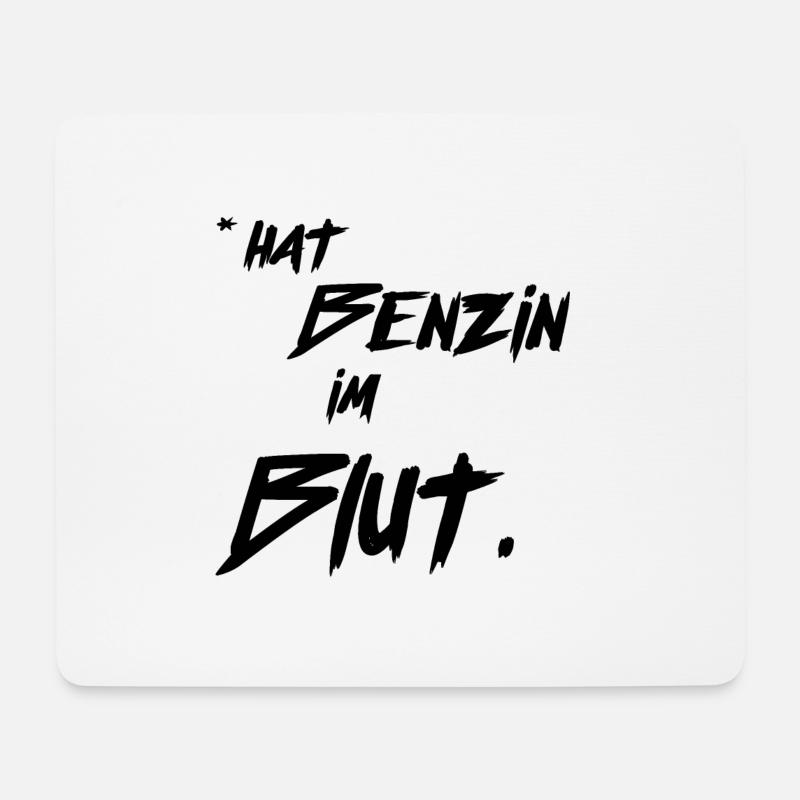 *hat benzin im Blut - Mousepad (Querformat) - Weiß