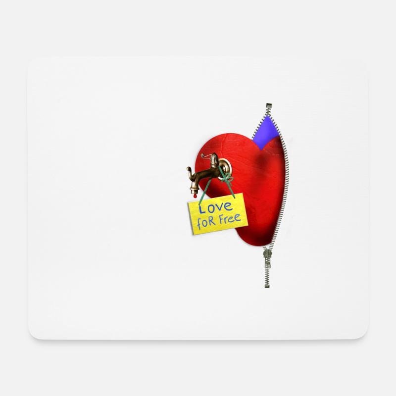 Love for free - Mousepad (Querformat) - Weiß