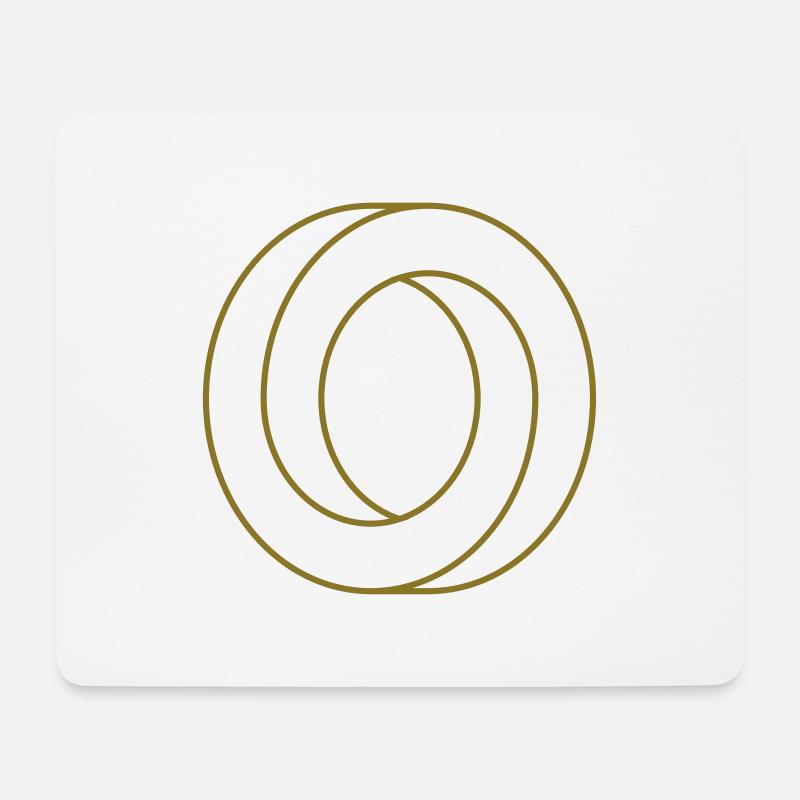 Unmöglicher Ring / Möbius-Schleife / Täuschung - Mousepad (Querformat) - Weiß