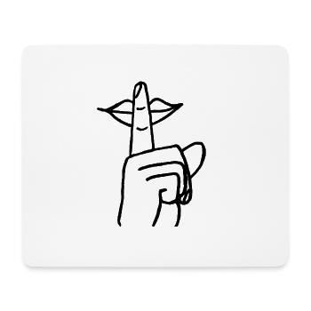 Everyday Mask Mouth Finger Quiet - Mouse Pad (horizontal) - white - Front