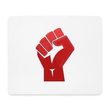 Faust rot - Mousepad (Querformat) - Weiß - Vorne