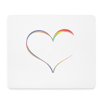 HerzSemikolonKunstKrisenSelbstmordVerhinderungsBew - Mousepad (Querformat) - Weiß - Vorne