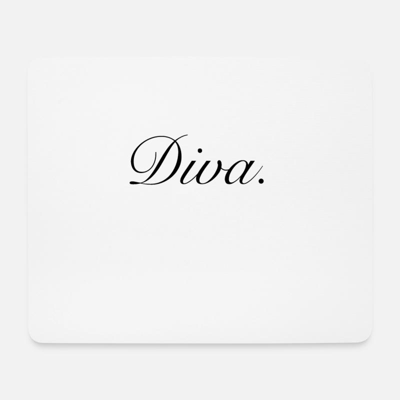 Diva - Mousepad (Querformat) - Weiß
