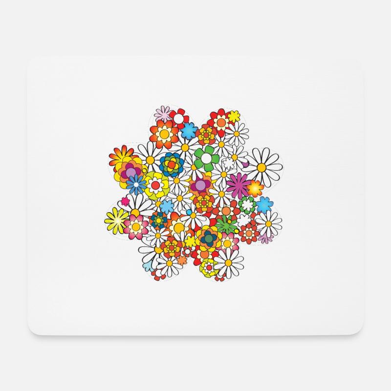 Flowerpower Flower - Mousepad (Querformat) - Weiß