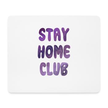 Rester à la maison club - Tapis de souris (format paysage) - blanc - Devant