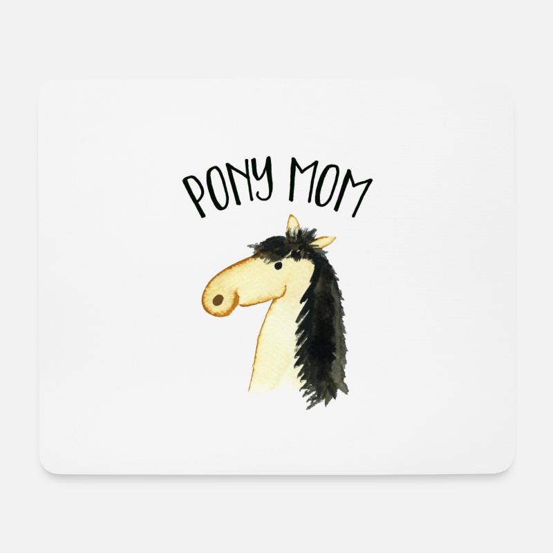 Pony Mom Falb Pony - Mousepad (Querformat) - Weiß