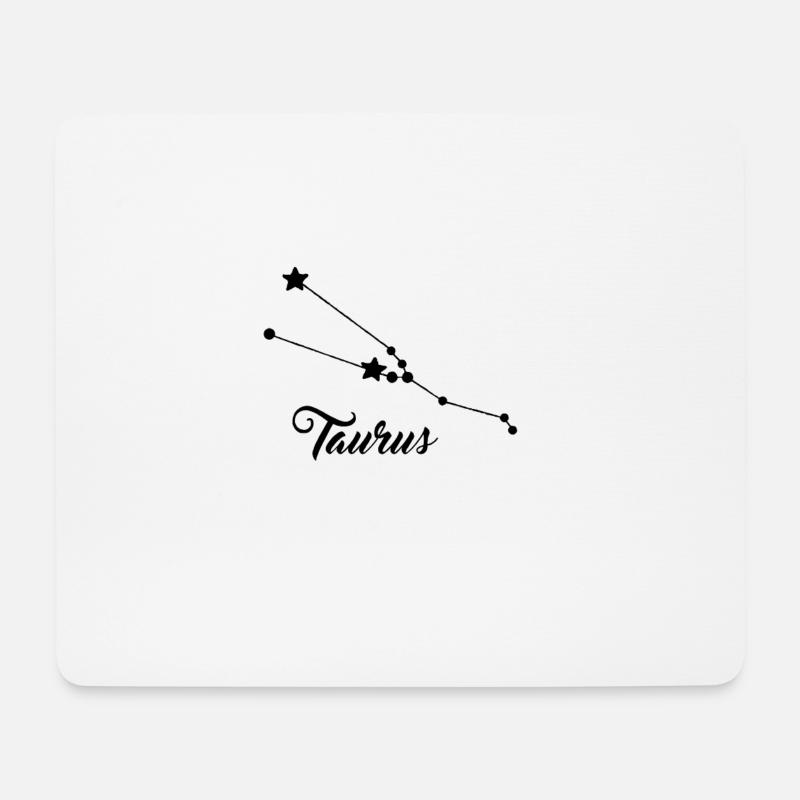 Sternzeichen Taurus/Stier - Mousepad (Querformat) - Weiß