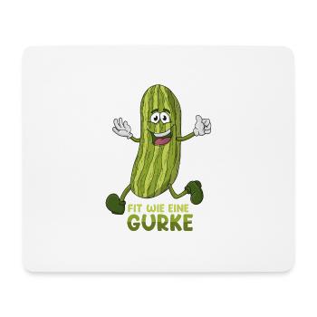 Fit wie eine Gurke Pickle Essiggurke Humor Sport - Mousepad (Querformat) - Weiß - Vorne