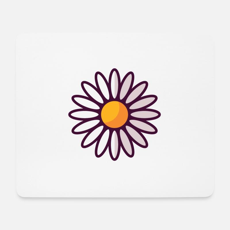 Gänseblümchen - Mousepad (Querformat) - Weiß