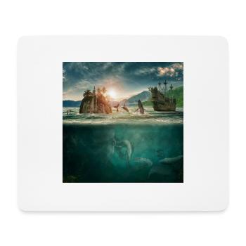Underwater world of imagination - Mouse Pad (horizontal) - white - Front