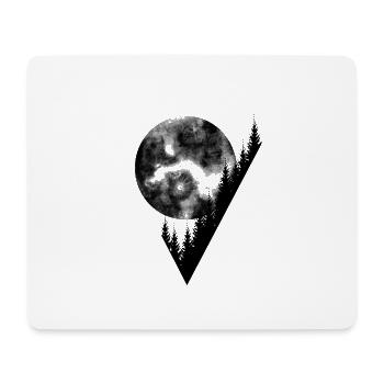 Geometry Type Landscape Moon Forest v1 - Mouse Pad (horizontal) - white - Front