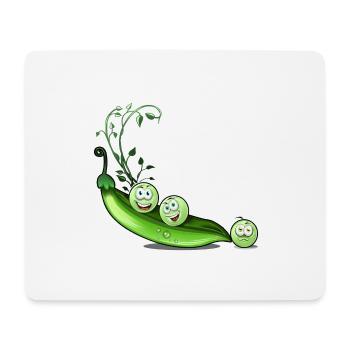 Erbsen Bohnen Humor - Mousepad (Querformat) - Weiß - Vorne
