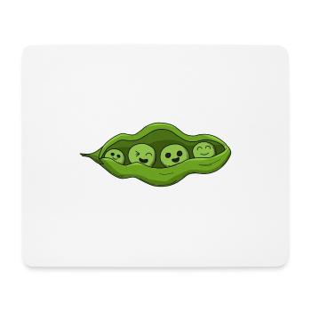 Erbsen Bohnen - Mousepad (Querformat) - Weiß - Vorne