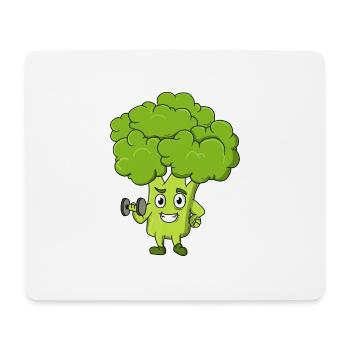Broccoli training - Mouse Pad (horizontal) - white - Front