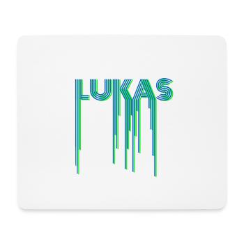 Lettrage du prénom Lukas Luka - Tapis de souris (format paysage) - blanc - Devant