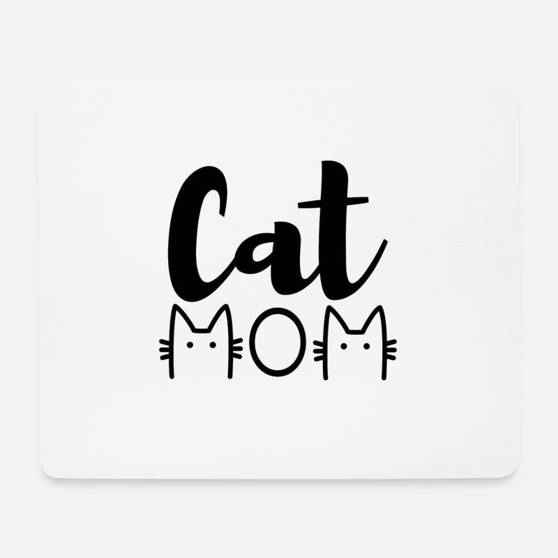 Cat mom Mutter Katze Katzenliebhaber Geschenk - Mousepad (Querformat) - Weiß