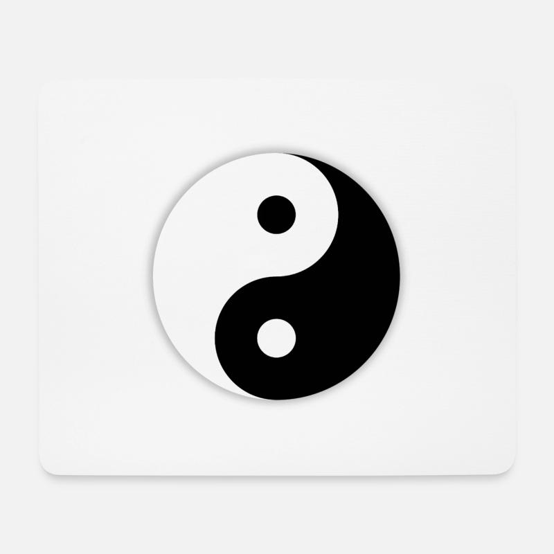 Yin und Yang svg - Mousepad (Querformat) - Weiß