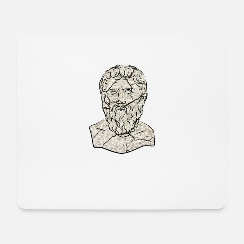 Platon - Mousepad (Querformat) - Weiß
