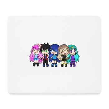 Gacha style Funneh Krew - Mouse Pad (horizontal) - white - Front