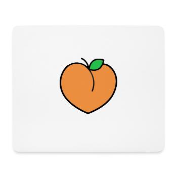 Heart shaped peach gift - Mouse Pad (horizontal) - white - Front