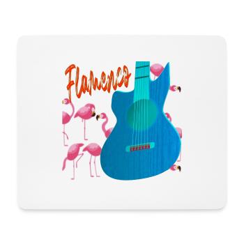 Flamenco Guitar Flamingos - Mousepad (Querformat) - Weiß - Vorne