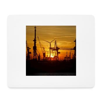 port of hamburg - Mouse Pad (horizontal) - white - Front