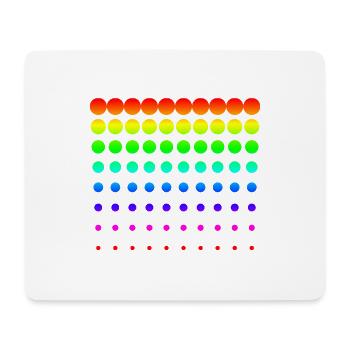Bunte Punkte - Mousepad (Querformat) - Weiß - Vorne