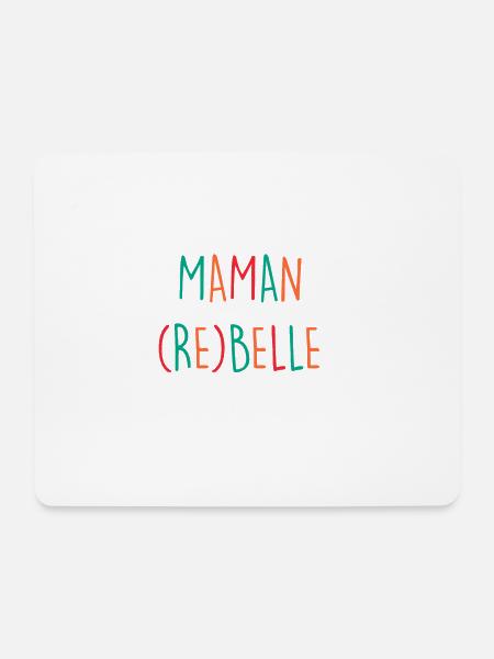 REBELL - Mousepad (Querformat) - Weiß
