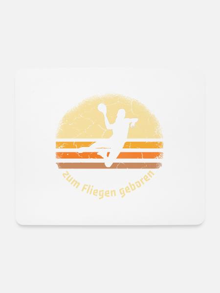 Handballfan. Kreisläufer. Hüftwurf. Manndeckung - Mousepad (Querformat) - Weiß