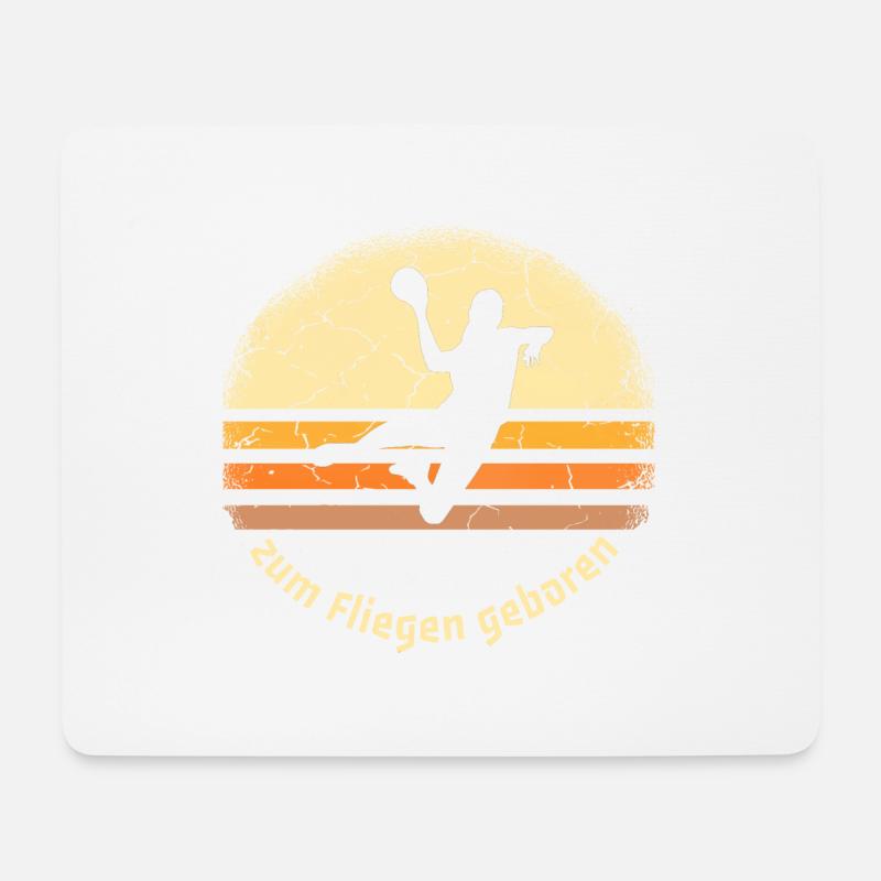 Handballfan. Kreisläufer. Hüftwurf. Manndeckung - Mousepad (Querformat) - Weiß