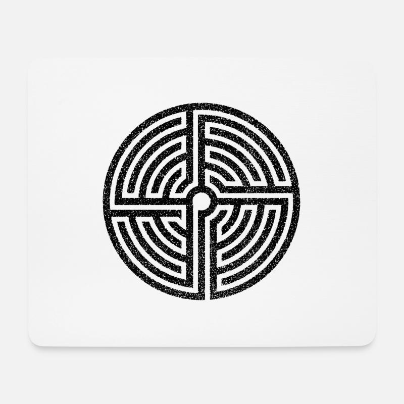 Labyrinth - Mousepad (Querformat) - Weiß