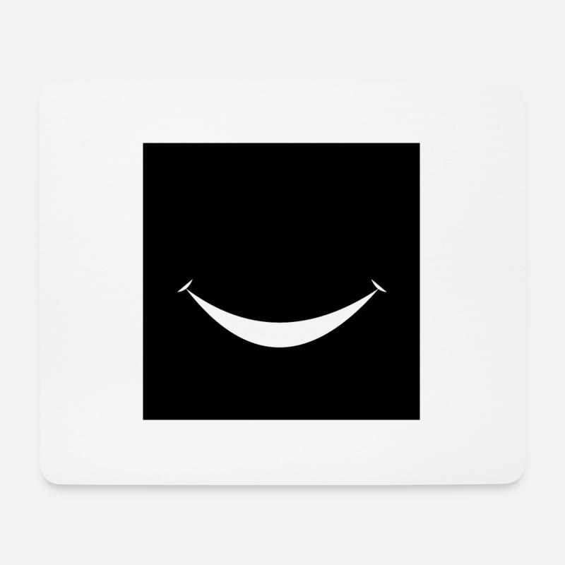 Smile - Mousepad (Querformat) - Weiß