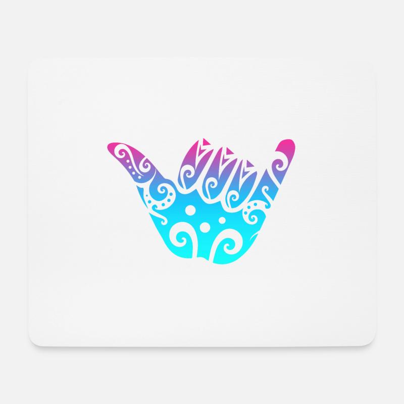 Maori Shaka Sign Tribal Tattoo-Geschenkidee - Mousepad (Querformat) - Weiß