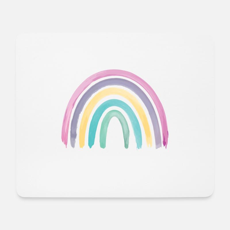 Regenbogen Boho Bambino Arcobaleno - Tappetino per mouse (orizzontale) - bianco