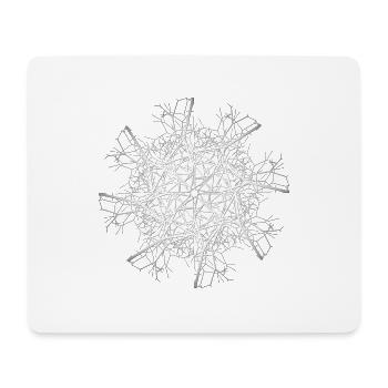 Barbed wire geometry - Mouse Pad (horizontal) - white - Front
