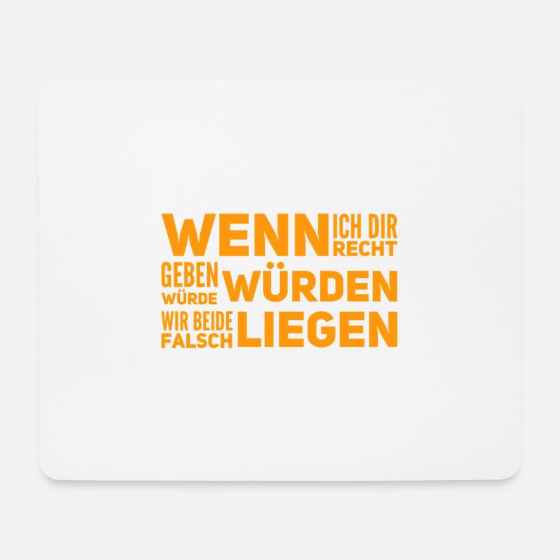 ich gebe dir nicht Recht - Mousepad (Querformat) - Weiß
