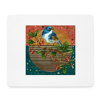 Oiseau - Tapis de souris (format paysage) - blanc - Devant