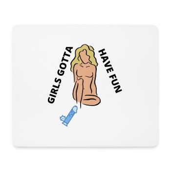 Lustige Mädchen - Mousepad (Querformat) - Weiß - Vorne