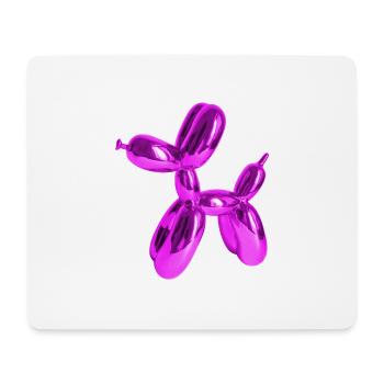 Ballon Pink Hund | Hundeliebhaber Hundebesitzer - Mousepad (Querformat) - Weiß - Vorne