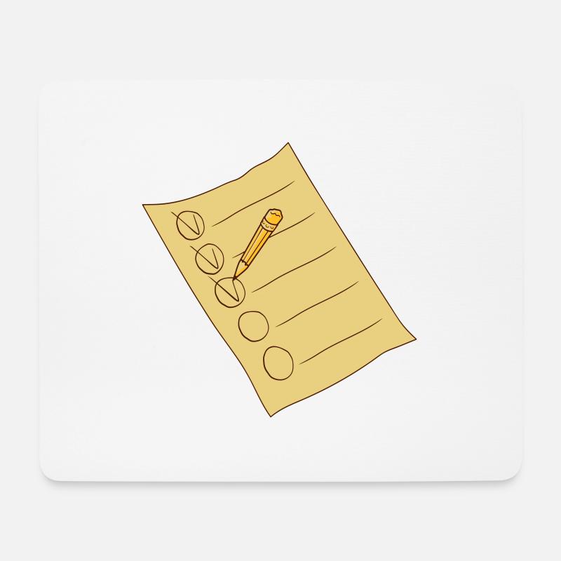 Strichliste Liste Abhaken - Mousepad (Querformat) - Weiß