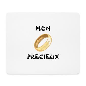 mon précieux cadeau t-shirt bague - Tapis de souris (format paysage) - blanc - Devant